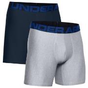 Under Armour Kalsonger 2P Tech 6in Boxers Grå/Blå polyester Medium Her...