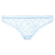 Calvin Klein Trosor CK One Lace Thong Ljusblå nylon Large Dam