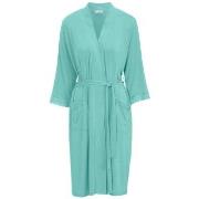 Damella Viscose Plain Lace Robe Aqua viskos Medium Dam