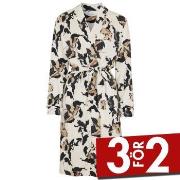 Damella Greymelange Flower Wrap Around Robe Creme Large Dam