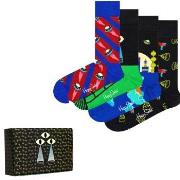 Happy socks Strumpor 4P Space Socks Gift Box Svart bomull Strl 36/40