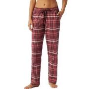 Schiesser Mix and Relax Long Flannel Pants Röd/Brun bomull 40 Dam