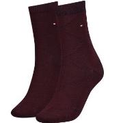 Tommy Hlfiger Women Graphic Argyle Sock Strumpor 2P Vinröd Strl 35/38 ...