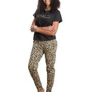 Trofe Leoheart Short Sleeve Pyjama Leopard bomull Small Dam