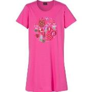 Trofe Tea Time Big Tee Rosa bomull Medium Dam