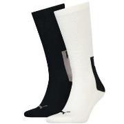 Puma Strumpor 2P Men Logo Block Crew Sock Svart/Vit Strl 39/42 Herr