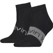 Calvin Klein Strumpor 2P Logo Ribbon Sneaker Socks Svart Strl 43/46 He...