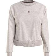 Tommy Hilfiger Tonal Logo Lounge Sweatshirt Beige Medium Dam