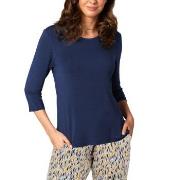 Lady Avenue Bamboo Pyjamas Three Quarter Sleeve Marin mönstrad Bambu M...