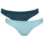 Sloggi Trosor 2P ZERO Motion Mini Brief Blå polyester Medium Dam