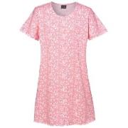 Trofe Sweet Flower Woman Dress Rosa Mönstrad bomull Medium Dam