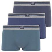 Jockey Kalsonger 3P Cotton Stretch Short Trunk Blå bomull Large Herr