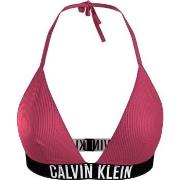 Calvin Klein Instense Power Triangle Bikini Top Rosa nylon X-Large Dam