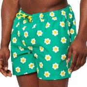 Happy socks Badbyxor Smiley Daisy Swim Shorts Grön m blommor Small Her...