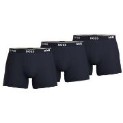 BOSS Kalsonger 3P Cotton Stretch Boxer Brief Long Mörkblå bomull Mediu...