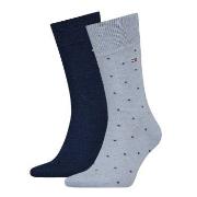 Tommy Hilfiger Strumpor 2P Men Dot Socks Marin/Blå Strl 39/42 Herr