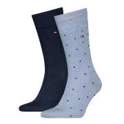 Tommy Hilfiger Strumpor 2P Men Dot Socks Marin/Blå Strl 43/46 Herr