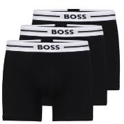 BOSS Kalsonger 3P Solid Cotton Bold Boxer Svart bomull Medium Herr