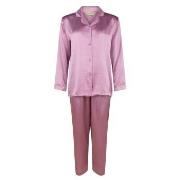 Lady Avenue Pure Silk Basic Pyjamas Rosa silke Large Dam