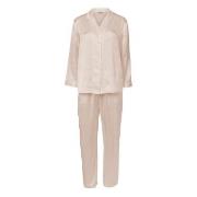 Lady Avenue Pure Silk Basic Pyjamas Pärlvit silke Large Dam