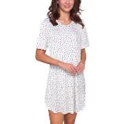 Lady Avenue Bamboo Short Sleeve Dotted Nightdress Lavendel Bambu Mediu...