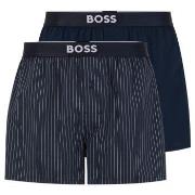 BOSS Kalsonger 2P Patterned Cotton Boxer Shorts EW Vit/Svart bomull Me...