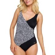 Damella Julia Patterned Swimsuit Svart 48 Dam