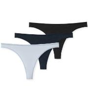 Schiesser Trosor 3P 95-5 Organic Cotton Thong Blå/Ljusblå ekologisk bo...