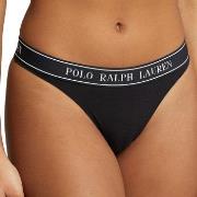 Polo Ralph Lauren Trosor Mid Rise Thong Svart X-Small Dam