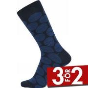 Claudio Strumpor 3P Patterned Cotton Socks Marin mönstrad Strl 40/47 H...