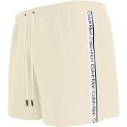 Calvin Klein Badbyxor Medium Drawstring Swim Shorts Vit polyester Medi...