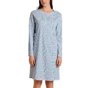 Calida Nights Long Arm Sleepshirt Blå Mönstrad bomull Small Dam