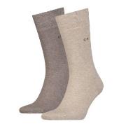 Calvin Klein Strumpor 2P Carter Casual Flat Knit Sock Brun Strl 43/46 ...