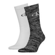 Calvin Klein Strumpor 2P Slub Men Sock Svart/Vit One Size Herr