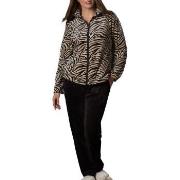 Trofe Zebra Velvet Set Svart/brun polyester X-Large Dam