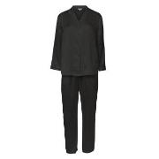 Lady Avenue Pure Silk Basic Pyjamas Svart silke X-Large Dam