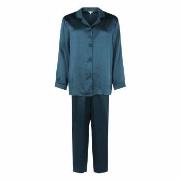 Lady Avenue Pure Silk Basic Pyjamas Petrol silke Large Dam