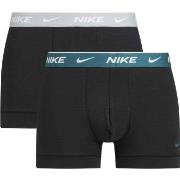 Nike Kalsonger 2P Everyday Cotton Stretch Trunk Svart/Grå bomull Large...