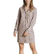 Calida Artisan Nights Nightshirt Taupe Velours bomull X-Small Dam