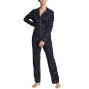 Calida Winter Dreams Pyjama Set Marin Randig bomull Large Dam