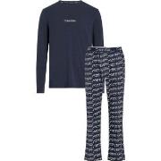 Calvin Klein Modern Structure Sleep Pant Set Marin mönstrad Medium Dam