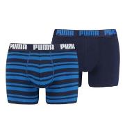 Puma Kalsonger 2P Heritage Stripe Boxer Marin Randig bomull Small Herr