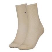 Tommy Hilfiger Strumpor 2P Women Diamond Structure Socks Beige Strl 35...