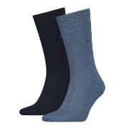 Calvin Klein Strumpor 2P Carter Casual Flat Knit Sock Marin/Blå Strl 4...