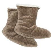 Damella Strumpor Jaquard Fleece Slippers Brun polyester Strl 38/40 Dam