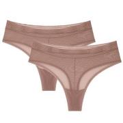 Triumph Trosor 2P Tempting Sheer Highwaist String Beige polyester Smal...