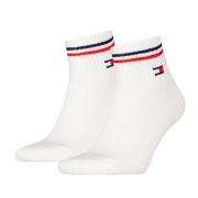 Tommy Men Uni TJ Iconic Quarter Socks Strumpor 2P Vit Strl 43/46