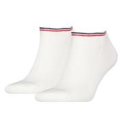 Tommy Men Uni TJ Iconic Sneaker Sock Strumpor 2P Vit bomull Strl 43/46...