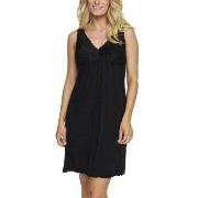 Damella Louise Nightdress Without Sleeves Svart viskos X-Large Dam