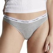 Calvin Klein Trosor Modern Logo Thong Grå bomull Large Dam